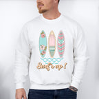 Surf's Up Design - Summer Theme Unisex Crewneck T-Shirt Sweatshirt Hoodie