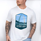 Gateway Arch National Park Colorful Design - National Parks Unisex Crewneck T-Shirt Sweatshirt Hoodie