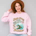 High Tides Good Vibes Design - Summer Theme Unisex Crewneck T-Shirt Sweatshirt Hoodie