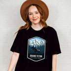 Grand Teton National Park Colorful Design - National Parks Unisex Crewneck T-Shirt Sweatshirt Hoodie