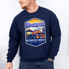 Petrified Forest National Park Blue Design - National Parks Unisex Crewneck T-Shirt Sweatshirt Hoodie