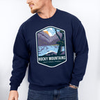 Rocky Mountains National Park Colorful Design - National Parks Unisex Crewneck T-Shirt Sweatshirt Hoodie