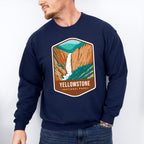 Yellowstone National Park Colorful Design - National Parks Unisex Crewneck T-Shirt Sweatshirt Hoodie