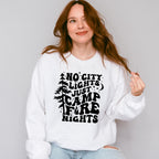 No City Lights Just Camp Fire Nights Design - Camping Unisex Crewneck T-Shirt Sweatshirt Hoodie