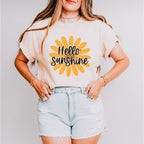 Hello Sunshine Yellow Flower - Spring Unisex Crewneck T-Shirt Sweatshirt Hoodie