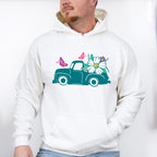 Truck With Flowers - Spring Unisex Crewneck T-Shirt Sweatshirt Hoodie