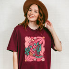 Cowboy Boots Pink Design - Cowgirl Unisex Crewneck T-Shirt Sweatshirt Hoodie