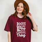 Boots And Bling It's A Cowgirl Thing - Cowgirl Unisex Crewneck T-Shirt Sweatshirt Hoodie