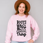 Boots And Bling It's A Cowgirl Thing - Cowgirl Unisex Crewneck T-Shirt Sweatshirt Hoodie