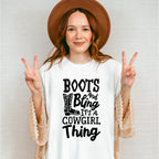Boots And Bling It's A Cowgirl Thing - Cowgirl Unisex Crewneck T-Shirt Sweatshirt Hoodie