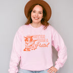Hotter Than A Pistol - Cowgirl Unisex Crewneck T-Shirt Sweatshirt Hoodie