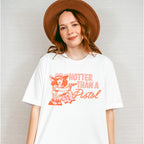 Hotter Than A Pistol - Cowgirl Unisex Crewneck T-Shirt Sweatshirt Hoodie