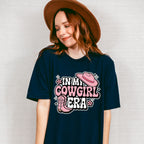 In My Cowgirl Era Pink Boots And Hat - Cowgirl Unisex Crewneck T-Shirt Sweatshirt Hoodie
