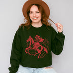 Cool Cowgirl Black And Red - Cowgirl Unisex Crewneck T-Shirt Sweatshirt Hoodie