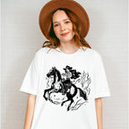 Cool Cowgirl Black And Red - Cowgirl Unisex Crewneck T-Shirt Sweatshirt Hoodie