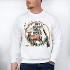 Born To Hunt Forced To Work Design - Hunting Theme Unisex Crewneck T-Shirt Sweatshirt Hoodie