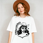 Unbothered Cowgirl - Cowgirl Unisex Crewneck T-Shirt Sweatshirt Hoodie