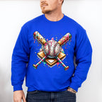 Baseball Pink And Blue Design - Baseball Unisex Crewneck T-Shirt Sweatshirt Hoodie