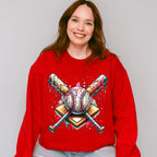 Baseball Pink And Blue Design - Baseball Unisex Crewneck T-Shirt Sweatshirt Hoodie