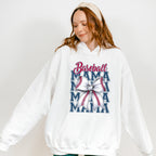 Baseball Mama Ribbon Blue Design - Baseball Unisex Crewneck T-Shirt Sweatshirt Hoodie