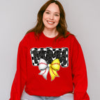 Mama White And Yellow Ribbon Design - Baseball Unisex Crewneck T-Shirt Sweatshirt Hoodie