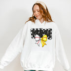Mama White And Yellow Ribbon Design - Baseball Unisex Crewneck T-Shirt Sweatshirt Hoodie
