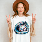 Baseball Glove Blue Design - Baseball Unisex Crewneck T-Shirt Sweatshirt Hoodie