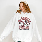 Baseball Mama Checkered Lightning Bolts - Baseball Unisex Crewneck T-Shirt Sweatshirt Hoodie