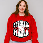 Baseball Mama Checkered - Baseball Unisex Crewneck T-Shirt Sweatshirt Hoodie