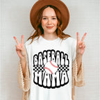 Baseball Mama Checkered - Baseball Unisex Crewneck T-Shirt Sweatshirt Hoodie