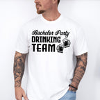Bachelor Party Drinking Team B&W Design - Bachelor Unisex Crewneck T-Shirt Sweatshirt Hoodie