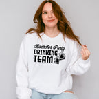 Bachelor Party Drinking Team B&W Design - Bachelor Unisex Crewneck T-Shirt Sweatshirt Hoodie