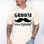 Groom Squad Mustache B&W - Bachelor Unisex Crewneck T-Shirt Sweatshirt Hoodie