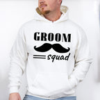 Groom Squad Mustache B&W - Bachelor Unisex Crewneck T-Shirt Sweatshirt Hoodie