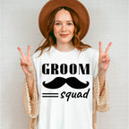 Groom Squad Mustache B&W - Bachelor Unisex Crewneck T-Shirt Sweatshirt Hoodie