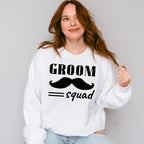 Groom Squad Mustache B&W - Bachelor Unisex Crewneck T-Shirt Sweatshirt Hoodie