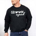 Groom Squad Sunglasses B&W Design - Bachelor Unisex Crewneck T-Shirt Sweatshirt Hoodie
