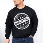 Bachelor Party Circular B&W Design - Bachelor Unisex Crewneck T-Shirt Sweatshirt Hoodie