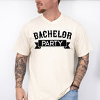 Bachelor Party Banner B&W Design - Bachelor Unisex Crewneck T-Shirt Sweatshirt Hoodie