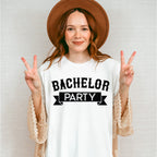 Bachelor Party Banner B&W Design - Bachelor Unisex Crewneck T-Shirt Sweatshirt Hoodie