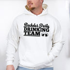 Bachelor Party Drinking Team Black And White Design - Bachelor Unisex Crewneck T-Shirt Sweatshirt Hoodie