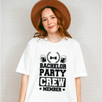 Bachelor Party Crew Member Beer Bowtie B&W Design - Bachelor Unisex Crewneck T-Shirt Sweatshirt Hoodie