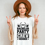 Bachelor Party Crew Member Beer Bowtie B&W Design - Bachelor Unisex Crewneck T-Shirt Sweatshirt Hoodie