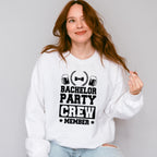 Bachelor Party Crew Member Beer Bowtie B&W Design - Bachelor Unisex Crewneck T-Shirt Sweatshirt Hoodie