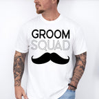 Groom Squad Mustache B&W Design - Bachelor Unisex Crewneck T-Shirt Sweatshirt Hoodie