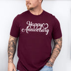 Happy Anniversary B&W Design - Anniversary Unisex Crewneck T-Shirt Sweatshirt Hoodie