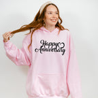 Happy Anniversary B&W Design - Anniversary Unisex Crewneck T-Shirt Sweatshirt Hoodie