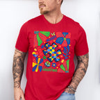 Accept Love Understand Jigsaw Design - Autism Awareness Unisex Crewneck T-Shirt Sweatshirt Hoodie