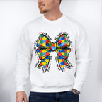 Ribbon Jigsaw Puzzle Design - Autism Awareness Unisex Crewneck T-Shirt Sweatshirt Hoodie
