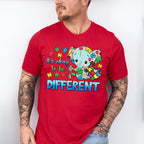 It's Okay To Be Different Elephant Design - Autism Awareness Unisex Crewneck T-Shirt Sweatshirt Hoodie